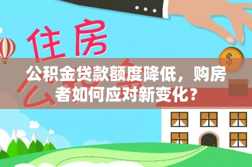 阜南公积金贷款额度降低，购房者如何应对新变化？