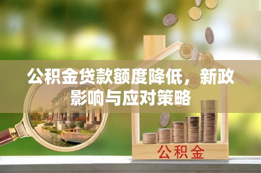 阜南公积金贷款额度降低，新政影响与应对策略