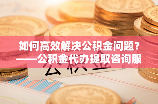 阜南如何高效解决公积金问题？——公积金代办提取咨询服务指南