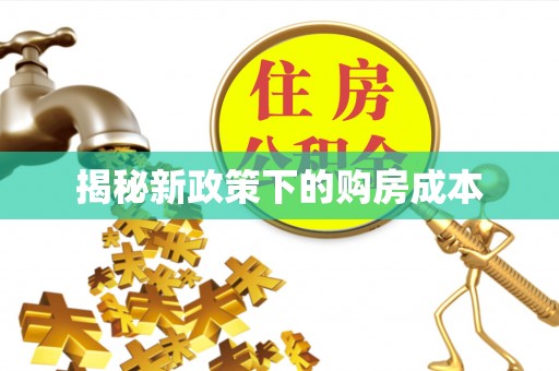 阜南揭秘新政策下的购房成本