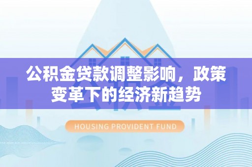 阜南公积金贷款调整影响，政策变革下的经济新趋势